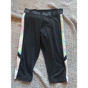 Pink cropped leggings